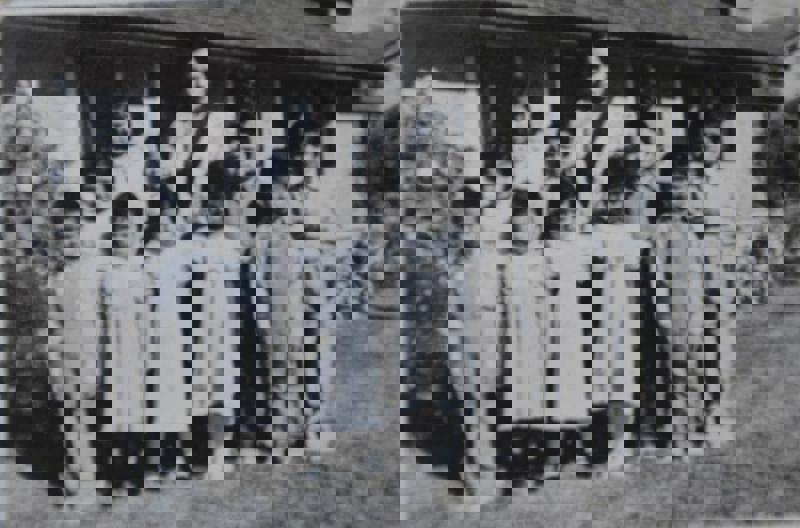 Fyrsti barnahópurinn sem Chandra Kala annaðist