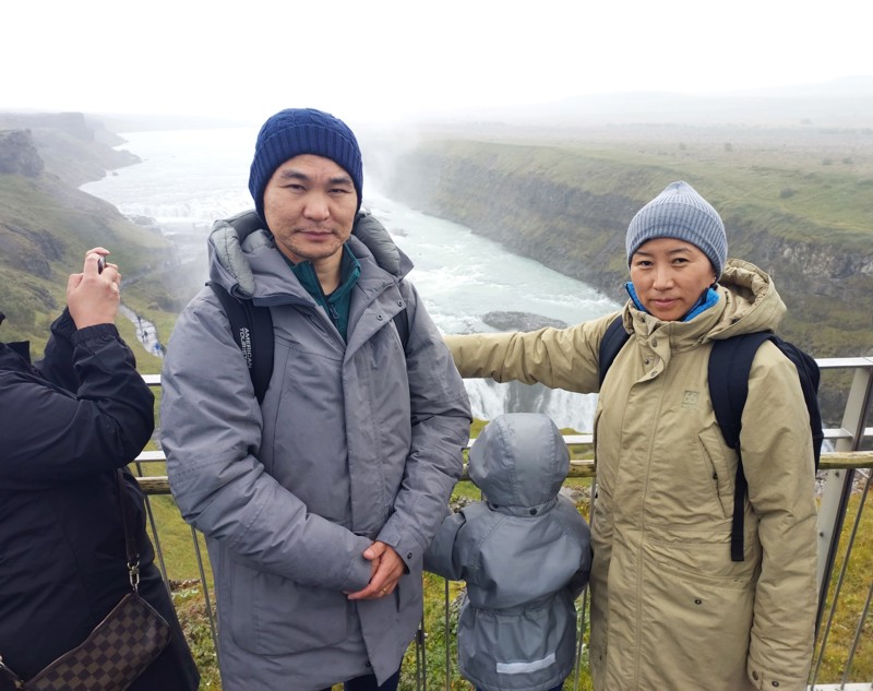 Sonam fór í útsýnisferð og skoðaði m.a. Gullfoss.