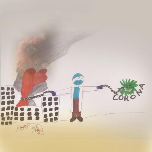 Teikning barns í Beirút Teikning barns í Beirút