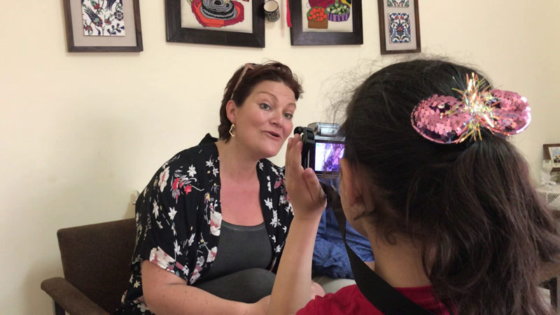 Börnin sungu fyrir Heru og Hera söng fyrir börnin.