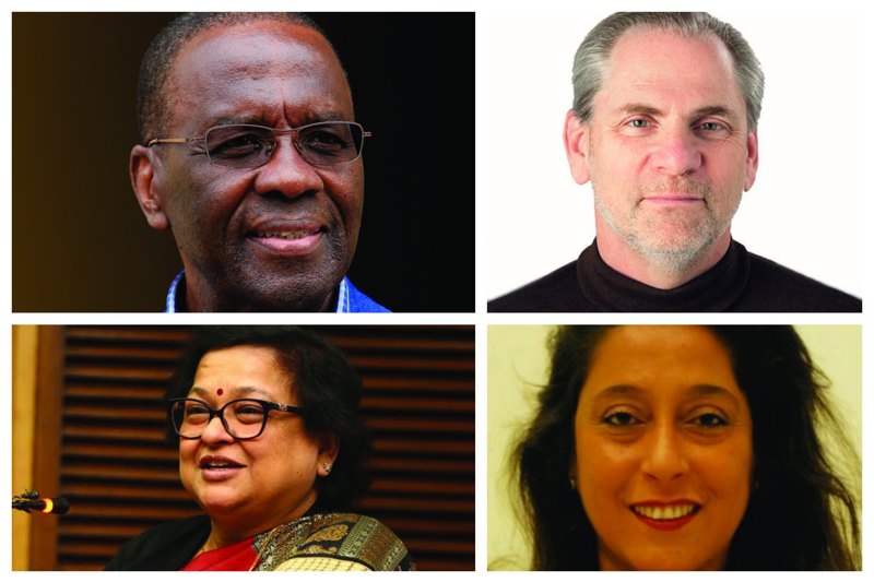 Í efri röð frá vinstri: Willy M. Mutunga og Andras Vamos-Goldman. Neðri röð frá vinstri:  Gita Mittal og Mona Ali Khalil.