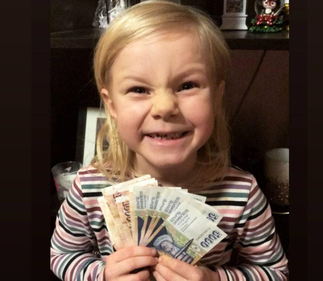 6 ára safnaði 40 þúsund krónum með Instagram ákalli