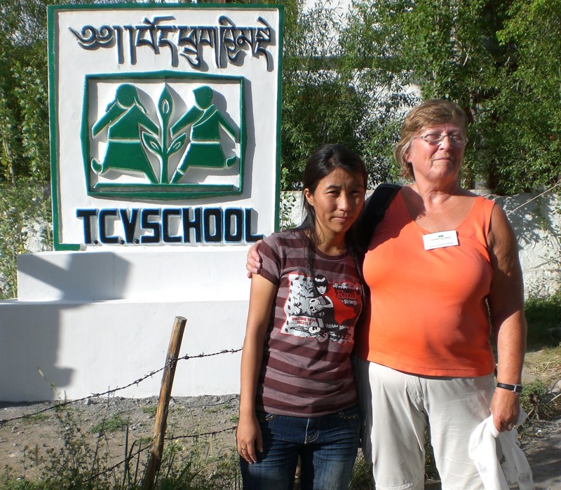 „Sonam kom hlaupandi og það urðu fagnaðarfundir með okkur. Ferðafélagar mínir urðu himinlifandi fyrir mína hönd og vorum við myndaðar í bak og fyrir,” segir Ingibjörg.