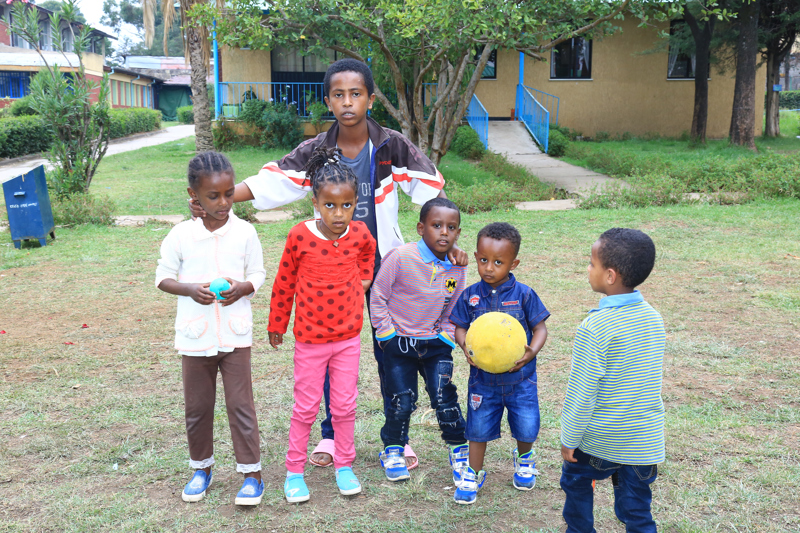 Börn í SOS barnaþorpinu í Addis Ababa. Umrædd mynd er hefur samþykki til birtingar.
