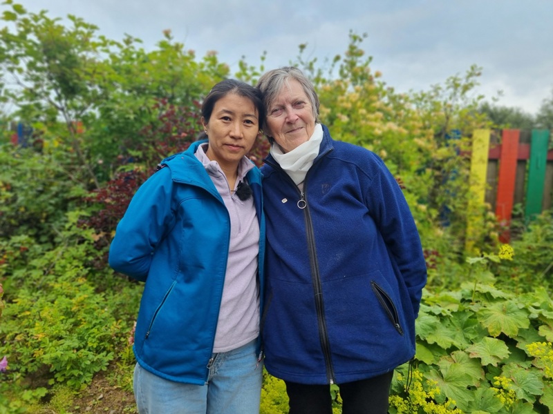 Langþráðir endurfundir Sonam og Ingibjargar áttu sér stað í heimsókninni.