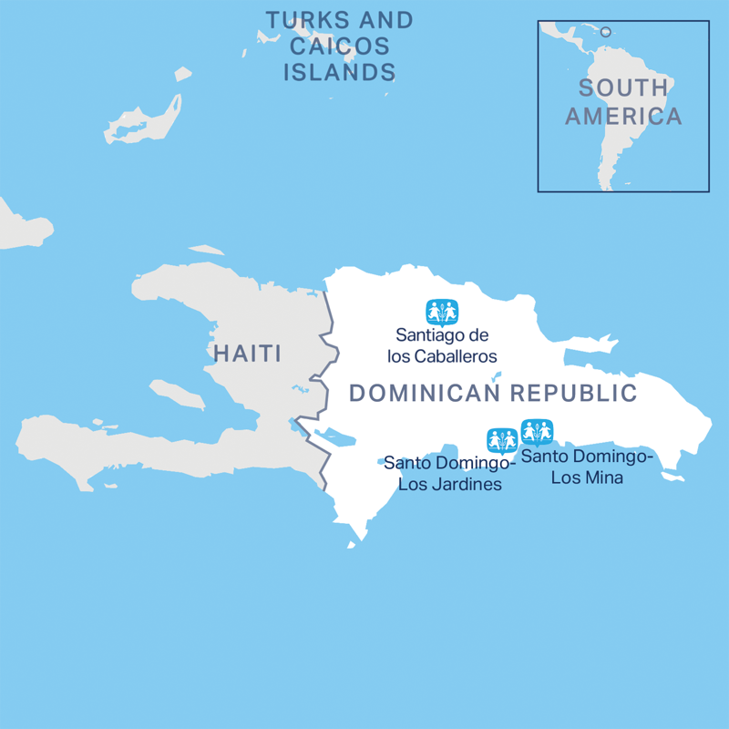 SOS Barnaþorpin hafa stutt við umkomulaus börn í Dóminíska lýðveldinu síðan 1979.